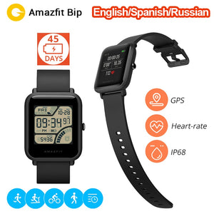 English/Russian/Spanish Amazfit Bip Smart Watch Huami Heart Rate GPS Smartwatch Pace Lite 45Days Battery Bluetooth4.0 IP68 Watch