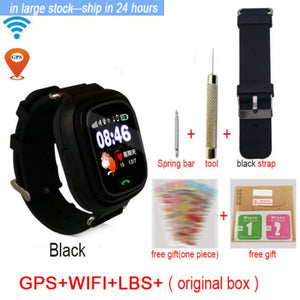Q90 GPS Child Smart Watch Phone Position Children Watch 1.22 inch Color Touch Screen WIFI SOS Smart Baby Watch Q50 q80 q60 Watch
