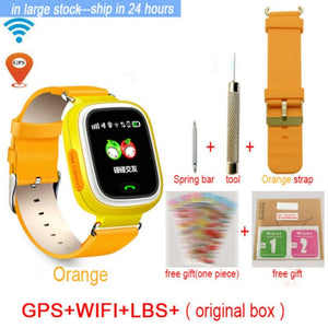 Q90 GPS Child Smart Watch Phone Position Children Watch 1.22 inch Color Touch Screen WIFI SOS Smart Baby Watch Q50 q80 q60 Watch