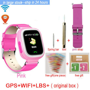 Q90 GPS Child Smart Watch Phone Position Children Watch 1.22 inch Color Touch Screen WIFI SOS Smart Baby Watch Q50 q80 q60 Watch