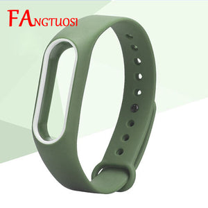 Double color mi band 2 accessories strap miband 2 replacement silicone wrist strap for xiaomi mi 2 smart bracelet wristband