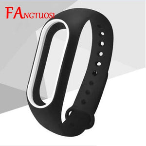 Double color mi band 2 accessories strap miband 2 replacement silicone wrist strap for xiaomi mi 2 smart bracelet wristband