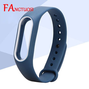 Double color mi band 2 accessories strap miband 2 replacement silicone wrist strap for xiaomi mi 2 smart bracelet wristband