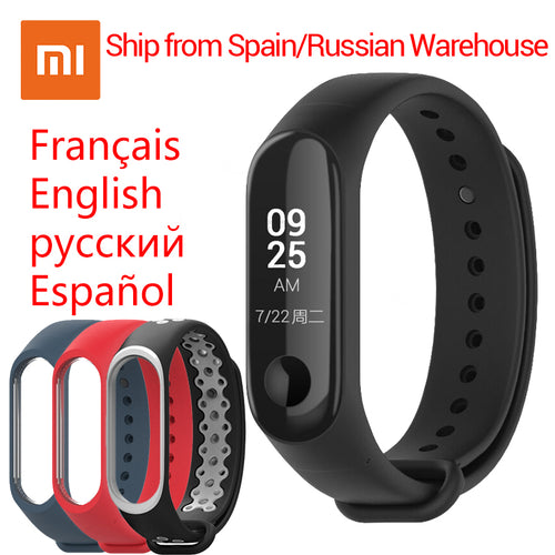 English/Spanish Xiaomi Mi Band 3 Miband 3 Fitness Tracker Heart Rate Monitor Smart Band 0.78