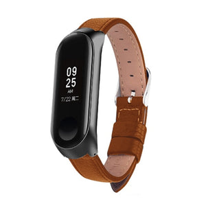 Colorful Leather Black Rose Gold Case Smart Watch band for Xiaomi Mi Band 3 strap For xiaomi mi band 3 bracelet Miband 3 Strap