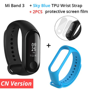 Original 2018 Xiaomi Mi Band 3 Fitness Tracker Smart Bracelet 0.78" OLED Touch Screen 50M Waterproof Miband 3 Smart Wristband