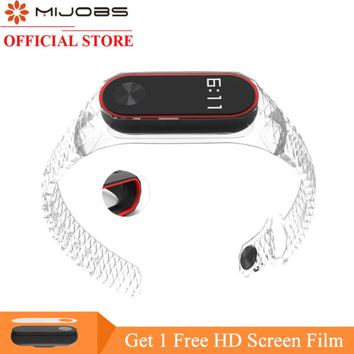 Mijobs Miband 2 Strap for Xiaomi Mi Band 2 Strap Aurora Silicone Wrist Strap for Mi band 2 Bracelet Replacement Wristbands