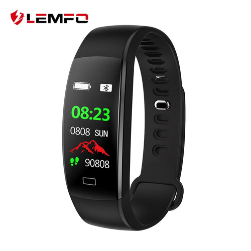 LEMFO Smart Fitness Bracelet Men Color Screen Smart Band Blood Pressure Heart Rate Monitor Wristband for Android IOS
