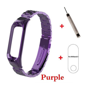 mi band 3 replacement Metal Strap wrist strap Stainless Steel Bracelet Wristbands MiBand 3 strap for Xiaomi mi band 3