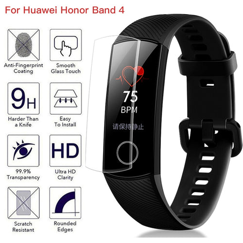Anti-shock 9D Soft TPU HD Ultra Clear Protective Film For Huawei Honor Band 4 Band4 Smart Wristband Full Screen Protector Cover