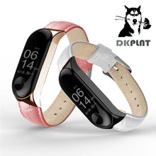 Black Rose Gold Case Smart Watch band for Xiaomi Mi Band 3 Leather strap For xiaomi mi band 3 bracelet Miband 3 Strap