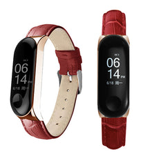 Black Rose Gold Case Smart Watch band for Xiaomi Mi Band 3 Leather strap For xiaomi mi band 3 bracelet Miband 3 Strap