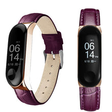 Black Rose Gold Case Smart Watch band for Xiaomi Mi Band 3 Leather strap For xiaomi mi band 3 bracelet Miband 3 Strap