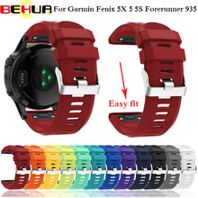 26 22 20MM Watchband for Garmin Fenix 5X 5 5S Plus 3 3 HR Forerunner 935 Watch Quick Release Silicone Easy fit Wrist Band Strap