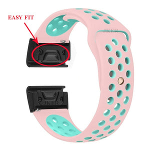 22 26mm Silicone Watch Band Easy Quick Fit Strap for Garmin Fenix 3 3HR/Fenix 5X/Fenix 5X Plus/S60/D2/MK1/Fenix 5/Fenix 5 Plus