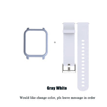Mijobs 20mm Silicone Wrist Strap Sports Wristband Bracelet Case Cover for Xiaomi Huami Amazfit Bip BIT Smart Watches Accessories