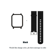 Mijobs 20mm Silicone Wrist Strap Sports Wristband Bracelet Case Cover for Xiaomi Huami Amazfit Bip BIT Smart Watches Accessories