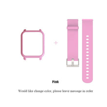 Mijobs 20mm Silicone Wrist Strap Sports Wristband Bracelet Case Cover for Xiaomi Huami Amazfit Bip BIT Smart Watches Accessories