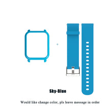 Mijobs 20mm Silicone Wrist Strap Sports Wristband Bracelet Case Cover for Xiaomi Huami Amazfit Bip BIT Smart Watches Accessories