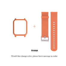 Mijobs 20mm Silicone Wrist Strap Sports Wristband Bracelet Case Cover for Xiaomi Huami Amazfit Bip BIT Smart Watches Accessories