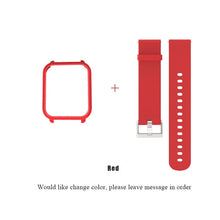 Mijobs 20mm Silicone Wrist Strap Sports Wristband Bracelet Case Cover for Xiaomi Huami Amazfit Bip BIT Smart Watches Accessories