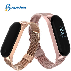 mi band 3 bracelet for Xiaomi mi band 3 strap Metal wrist strap Screwless Stainless Steel Bracelet Wristbands Mi Band 3 strap