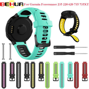 Outdoor Wristband For Garmin Forerunner 735XT 735/220/230/235/620/630 Smart Watch Soft Silicone Strap Replacement Watch Band