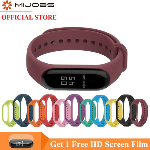 Mijobs Bracelet for Xiaomi Mi Band 3 Sport Strap Watch Silicone Wrist Strap For Xiaomi Mi Band 3 Accessories Miband 3 Bracelet