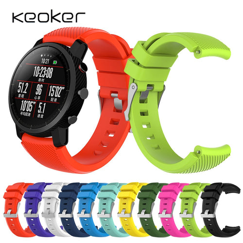 Smart Accessories for Huami Stratos strap 22mm Band for Xiaomi Watch 1 2 Huami Pace Pure Color Replacement Band