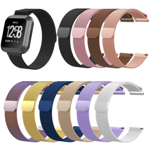 Tonbux Milanese Loop Wrist Band Strap Replacement For Fitbit Versa Watch Bracelet 210mm