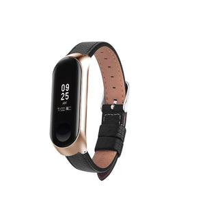 Colorful Leather Black Rose Gold Case Smart Watch band for Xiaomi Mi Band 3 strap For xiaomi mi band 3 bracelet Miband 3 Strap