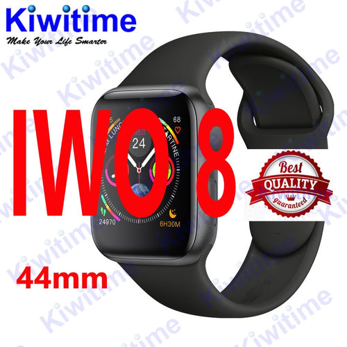 KIWITIME Bluetooth Smart Watch IWO 8 1:1 SmartWatch 44mm Case for Apple iOS Android Heart Rate ECG Pedometer IWO 6 Upgrade