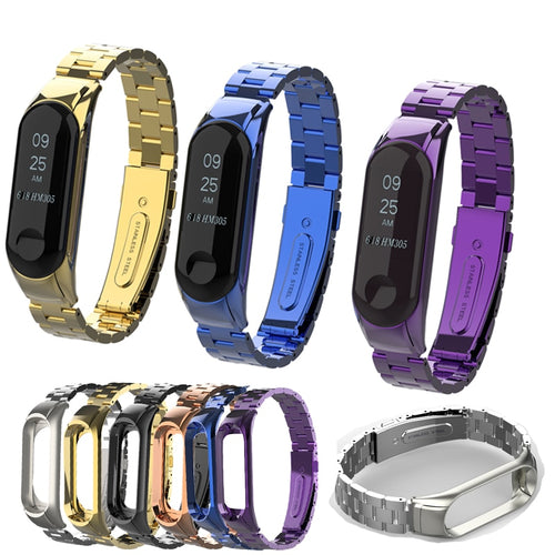 Metal Strap for Mi Band 3 Replacement Wrist Strap for Xiaomi Mi Band Smart Bracelet Accessories Steel Strap for Mi Band