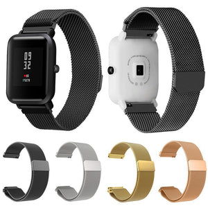 Stainless Steel Mesh Bracelet Watch Band Magnetic Watch Strap Watch Replacement For Xiaomi Amazfit Bip Youth Watch