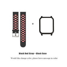 Mijobs 20mm Sports Silicone Strap Wrist Band PC Case Cover for Xiaomi Huami Amazfit Bip BIT PACE Lite Bracelet Correa Smartwatch