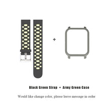 Mijobs 20mm Sports Silicone Strap Wrist Band PC Case Cover for Xiaomi Huami Amazfit Bip BIT PACE Lite Bracelet Correa Smartwatch