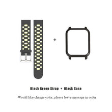 Mijobs 20mm Sports Silicone Strap Wrist Band PC Case Cover for Xiaomi Huami Amazfit Bip BIT PACE Lite Bracelet Correa Smartwatch