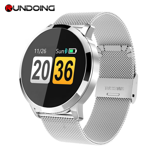 RUNDOING Q8 Color Screen smart watch women watch Fashion smartwatch Heart Rate monitor  Fitness Tracker