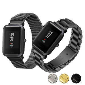 20mm Bracelet For Amazfit Bip Strap Metal Stainless Steel For Xiaomi Huami Amazfit Bip BIT Youth Watch Replace Wrist band Straps