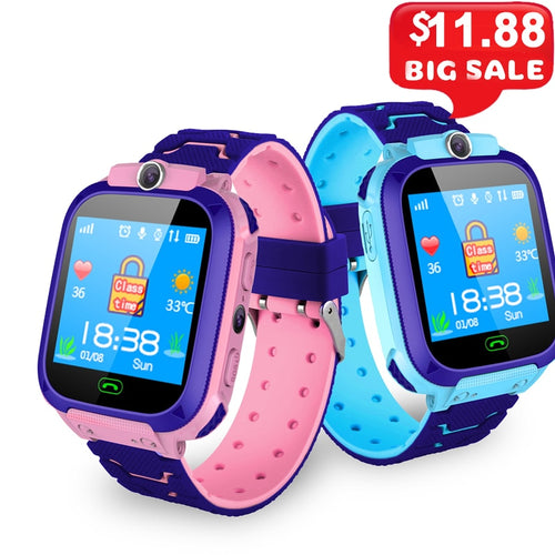 Waterproof Kids Smart Watch SOS Antil-lost Smartwatch Baby 2G SIM Card Clock Call Location Tracker Smartwatch PK Q50 Q90 Q528.