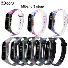 BOORUI Mi band 3 Silicone wrist strap For Xiaomi Mi Band 3 Bracelet Strap Miband 3 Colorful Strap Wristband Smart Bands