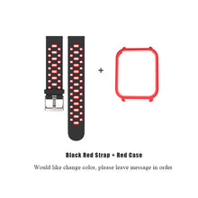 Mijobs 20mm Sports Silicone Strap Wrist Band PC Case Cover for Xiaomi Huami Amazfit Bip BIT PACE Lite Bracelet Correa Smartwatch