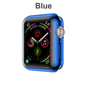 Fashion 360 Degree Slim Watch Cover for Apple Watch 3/2 42MM 38MM Case Soft Clear TPU Screen Protector for iWatch 4 44MM 40MM