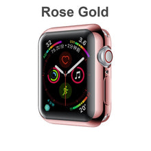 Fashion 360 Degree Slim Watch Cover for Apple Watch 3/2 42MM 38MM Case Soft Clear TPU Screen Protector for iWatch 4 44MM 40MM