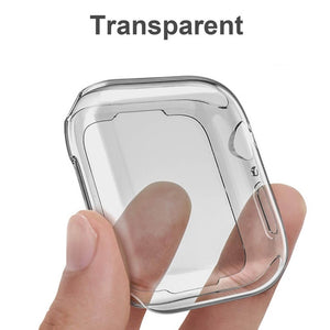Fashion 360 Degree Slim Watch Cover for Apple Watch 3/2 42MM 38MM Case Soft Clear TPU Screen Protector for iWatch 4 44MM 40MM