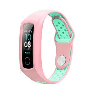Two-tone silicone strap for honor band 4 Smart Sports Bracelet huawei honor band 4 Porous breathable Replacement sports strap