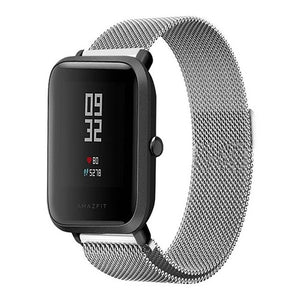 20mm Universal Replacement Watch Band Steel Lite Mesh Metal strap for Huami Xiaomi Amazfit Bip for WeLoop hey 3s for Ticwatch2
