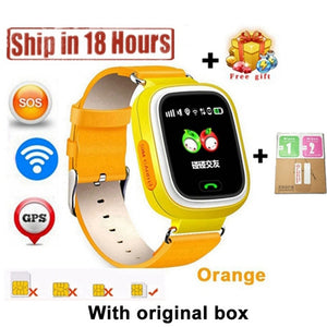 New Arrival Q90 GPS Phone Positioning Fashion Children Watch 1.22 Inch Color Touch Screen WIFI SOS Smart Watch PK Q80 Q50 Q60
