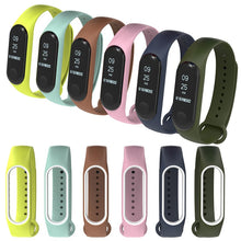 Mi band 3 bracelet silicone strap replacement wrist band for xiaomi mi band 3 double color mi3 case smart straps for xiaomi band