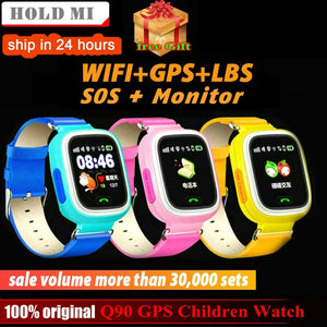 Q90 GPS Child Smart Watch Phone Position Children Watch 1.22 inch Color Touch Screen WIFI SOS Smart Baby Watch Q50 q80 q60 Watch